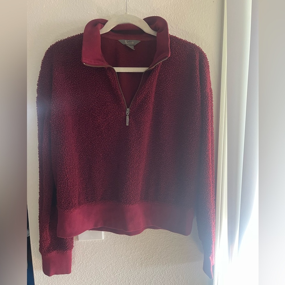 Natural Reflections Burgundy Quarter-Zip Sweatshirt